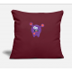 Funny Monster Burgundy Pillow